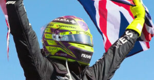 Lewis Celebrates At Silverstone